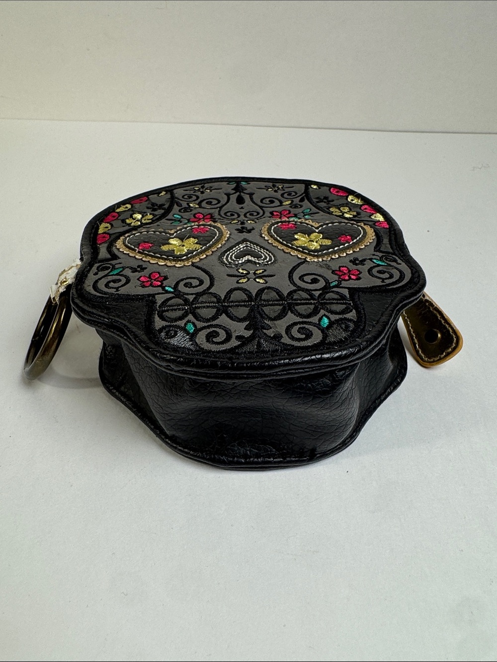 Loungefly Sugar Skull Day of the Dead Purse charm bag w/keychain - Picture 4 of 9